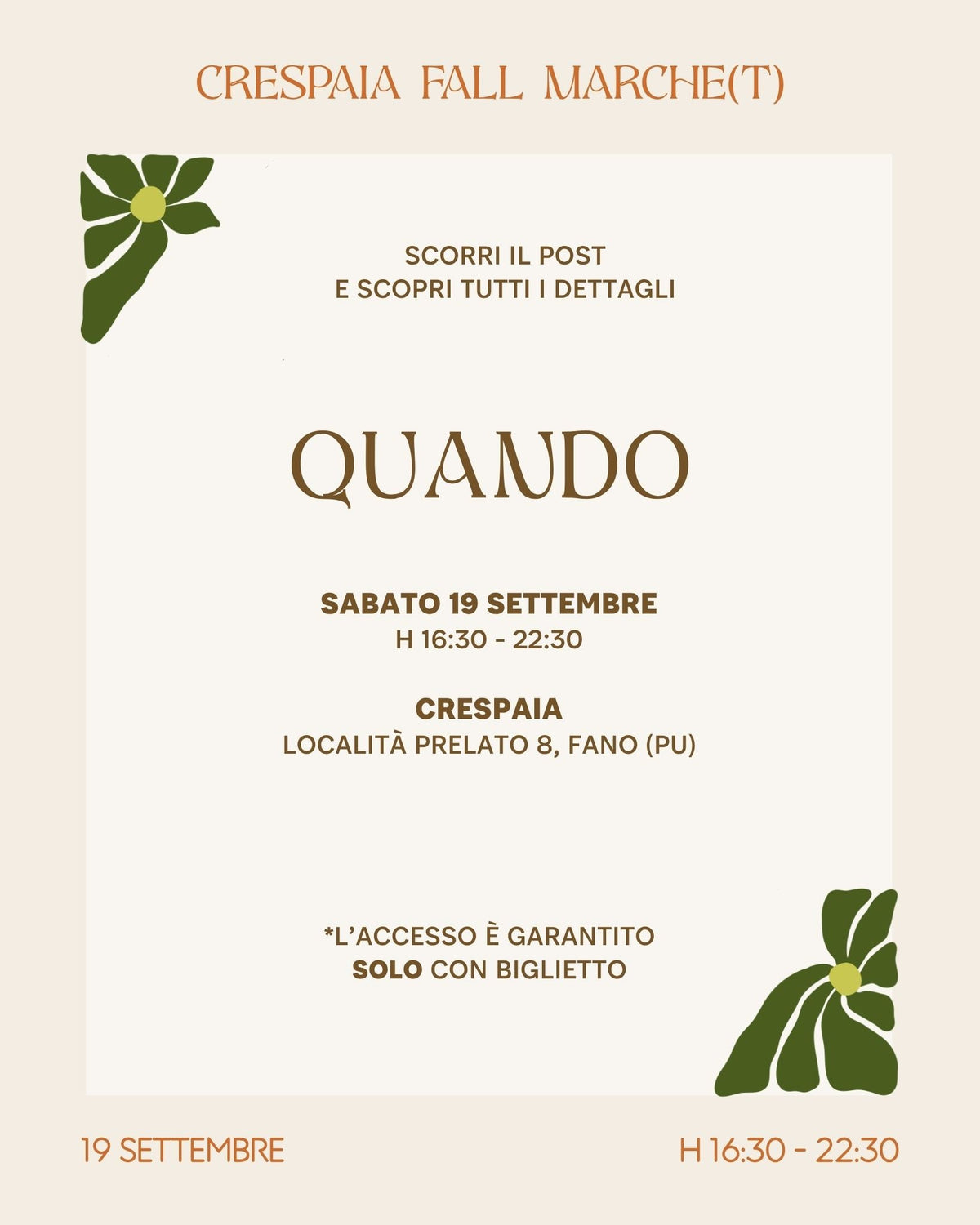 Crespaia Fall Marche(t) Crespaia
